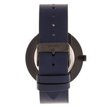 Load image into Gallery viewer, Simplify The 3000 Leather-Band Watch - Navy - SIM3005
