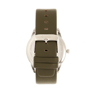 Simplify The 6300 Leather-Band Watch - Olive/White - SIM6302
