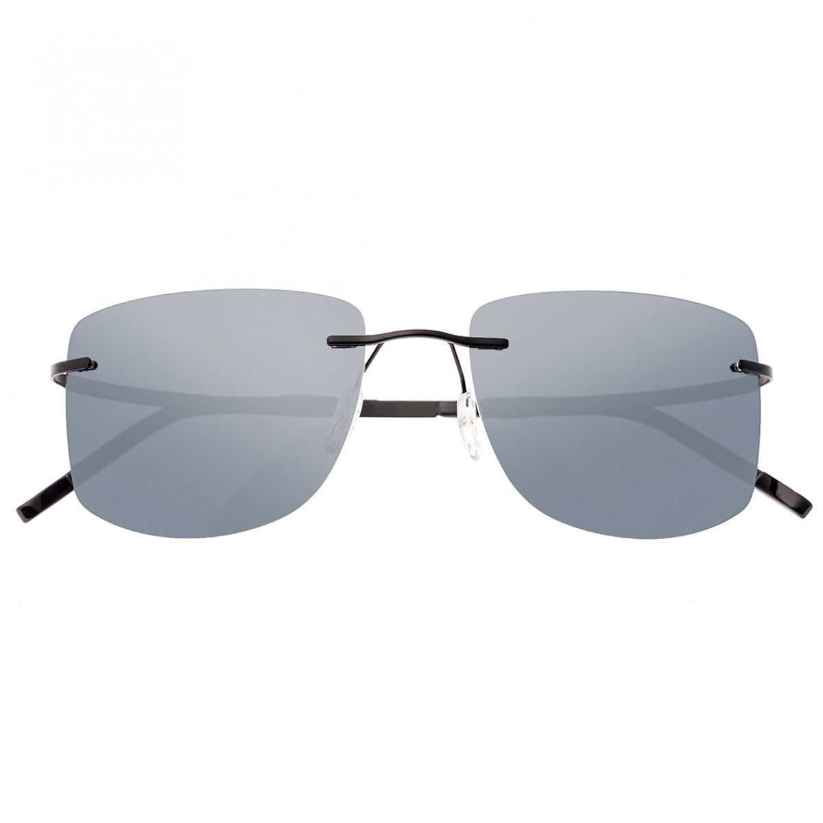 NS2002BFBL Stainless Steel Black Frame with Black Glass Lens Sunglasses