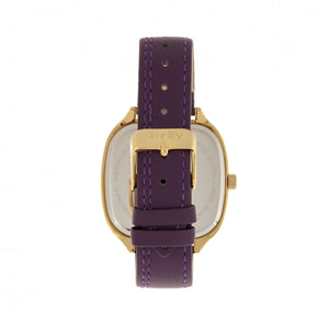 Simplify The 3500 Leather-Band Watch - Gold/Plum - SIM3507