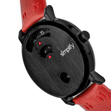 Load image into Gallery viewer, Simplify The 7000 Leather-Band Watch - Black/Red - SIM7003
