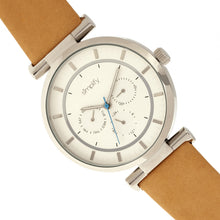 Load image into Gallery viewer, Simplify The 4800 Leather-Band Watch w/Day/Date - Khaki/Silver - SIM4805