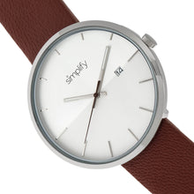 Load image into Gallery viewer, Simplify The 6400 Leather-Band Watch w/Date - Silver/Brown - SIM6402
