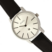 Load image into Gallery viewer, Simplify The 4700 Leather-Band Watch w/Date - Silver/Black - SIM4701