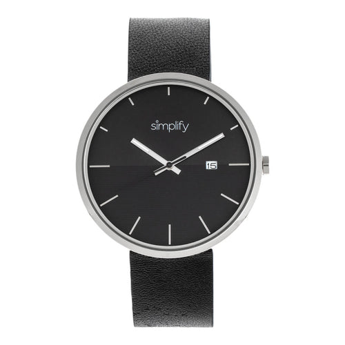 Simplify The 6400 Leather-Band Watch w/Date - SIM6403