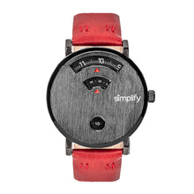 Load image into Gallery viewer, Simplify The 7000 Leather-Band Watch - Black/Red - SIM7003