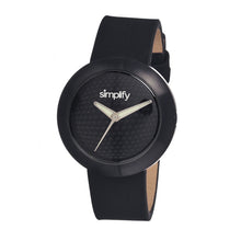Load image into Gallery viewer, Simplify The 1200 Leather-Band Unisex Watch - Black - SIM1207
