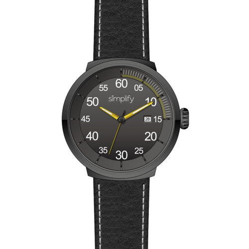 Simplify The 7100 Leather-Band Watch w/Date - SIM7105