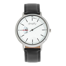 Load image into Gallery viewer, Simplify The 6500 Leather-Band Watch - Black/White - SIM6501
