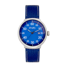 Load image into Gallery viewer, Simplify The 7100 Leather-Band Watch w/Date - Blue - SIM7104
