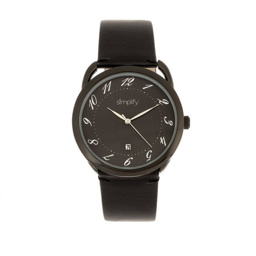 Simplify The 4900 Leather-Band Watch w/Date - SIM4906