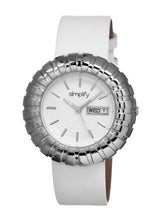 Load image into Gallery viewer, Simplify The 2100 Leather-Band Ladies Watch w/Date - Silver/White - SIM2101