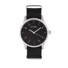 Load image into Gallery viewer, Simplify The 5600 Leather-Band Watch - Black - SIM5602
