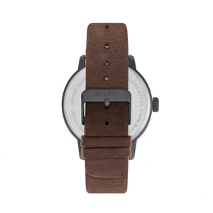 Simplify The 2500 Leather-Band Men's Watch w/ Date - Plum - SIM2503