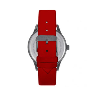 Simplify The 2400 Leather-Band Unisex Watch - Black/Red - SIM2405