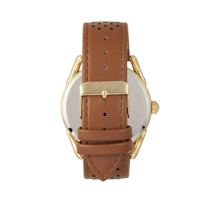 Simplify The 5900 Leather-Band Watch - Gold/Camel - SIM5903