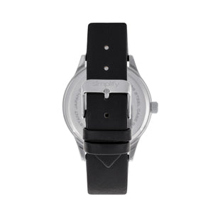 Simplify The 2400 Leather-Band Unisex Watch - Silver/Black - SIM2402