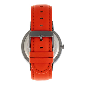 Simplify The 6500 Leather-Band Watch - Orange/Black - SIM6506