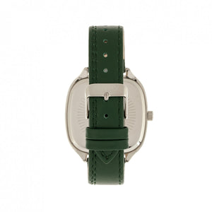Simplify The 3500 Leather-Band Watch - Silver/Green - SIM3504