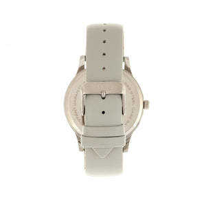 Simplify The 4300 Leather-Band Watch w/Date - Silver/White - SIM4303