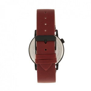Simplify The 5500 Leather-Band Watch - Black/Maroon - SIM5503