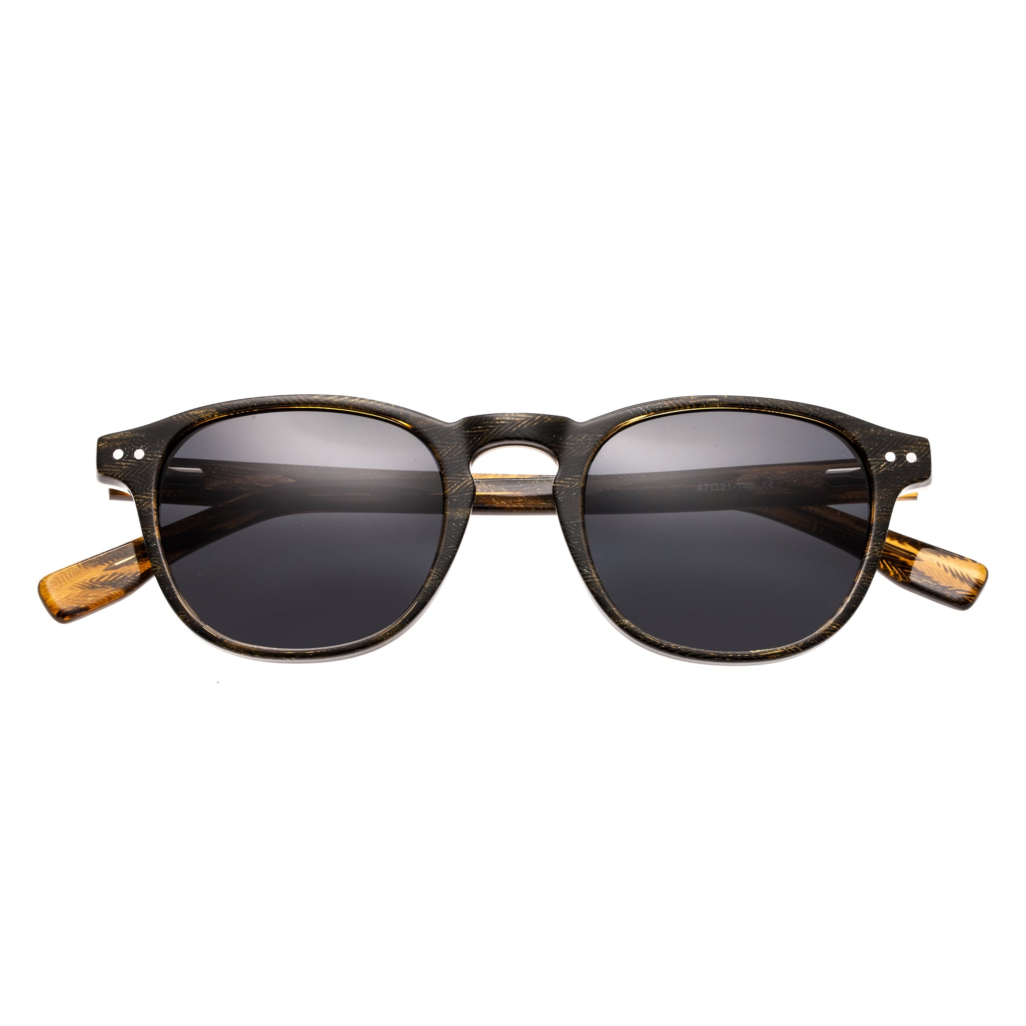 Simplify Walker Unisex Sunglasses Brown Tortoise Frame Black Lens