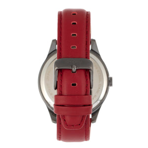 Simplify The 6600 Series Leather-Band Watch - Red/Black - SIM6604
