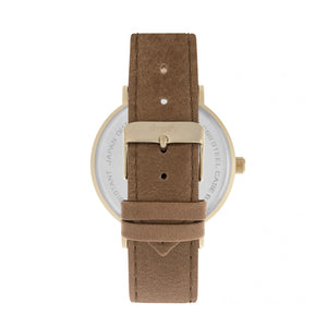 Simplify The 2900 Leather-Band Watch - Gold/Brown - SIM2903
