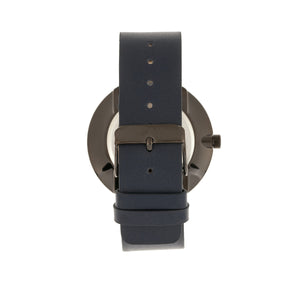 Simplify The 4400 Leather-Band Watch - Navy/Gunmetal  - SIM4403