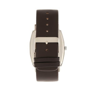 Simplify The 5400 Leather-Band Watch - Silver/Dark Brown  - SIM5402