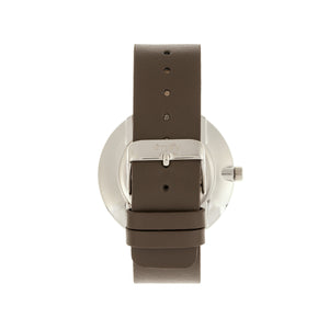 Simplify The 4500 Leather-Band Watch - Silver/Umber - SIM4502