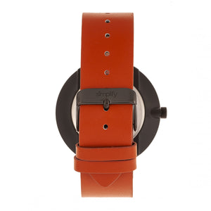 Simplify The 3000 Leather-Band Watch - Orange - SIM3003