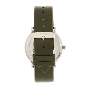 Simplify The 6200 Leather-Strap Watch - White/Olive - SIM6201