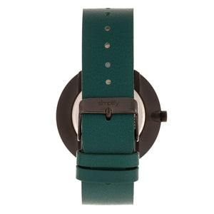 Simplify The 3000 Leather-Band Watch - Green - SIM3004