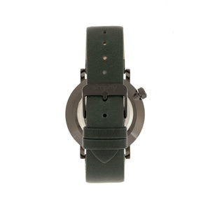Simplify The 3600 Leather-Band Watch - Charcoal/Green - SIM3606