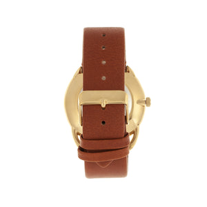 Simplify The 4900 Leather-Band Watch w/Date - Gold/Camel - SIM4903