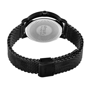 Simplify The 3200 Mesh-Bracelet Watch - Black/Orange - SIM3207