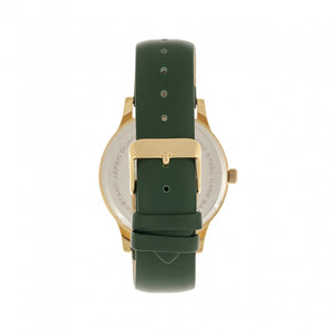 Simplify The 4300 Leather-Band Watch w/Date - Gold/Green - SIM4305