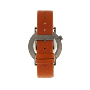 Simplify The 3600 Leather-Band Watch - Charcoal/Orange - SIM3607