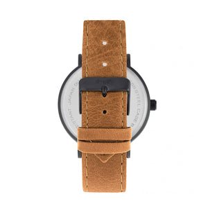 Simplify The 2900 Leather-Band Watch - Black/Orange - SIM2907