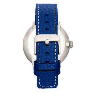 Simplify The 7100 Leather-Band Watch w/Date - Blue - SIM7104