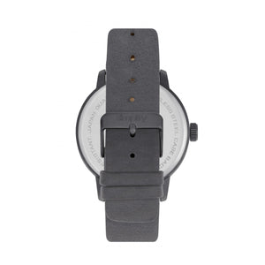 Simplify The 2500 Leather-Band Men's Watch w/ Date - Charcoal - SIM2505