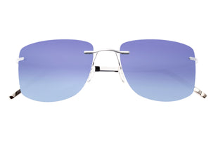 Simplify Benoit Polarized Sunglasses - Silver/Blue - SSU110-SL
