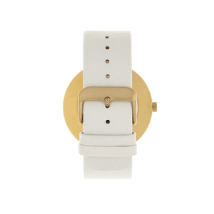 Simplify The 4100 Leather-Band Watch - Gold/White - SIM4104