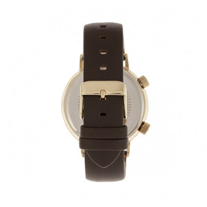 Simplify The 3300 Leather-Band Watch - Dark Brown/Gold - SIM3305