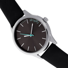 Load image into Gallery viewer, Simplify The 2400 Leather-Band Unisex Watch - Silver/Black - SIM2402
