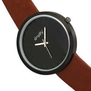 Simplify The 6000 Strap Watch - Black/Light Brown - SIM6005