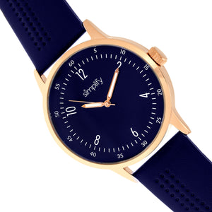 Simplify The 5700 Leather-Band Watch - Navy - SIM5705