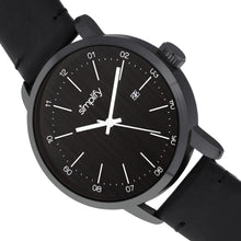 Load image into Gallery viewer, Simplify The 2500 Leather-Band Men&#39;s Watch w/ Date - Black - SIM2502
