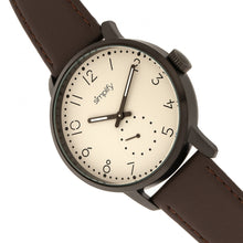 Load image into Gallery viewer, Simplify The 3400 Leather-Band Watch - Gunmetal/Dark Brown - SIM3405
